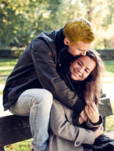 Blonde hair on Bench